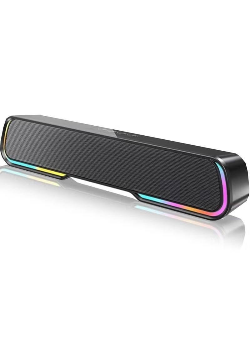 Compare Computer Speakers Bluetooth Speakers USB Powered RGB Lighting Bluetooth 5.0 And 3.5mm Aux Computer Gaming Speakers for DesktopLaptopPCMobile Phone at KSA Price