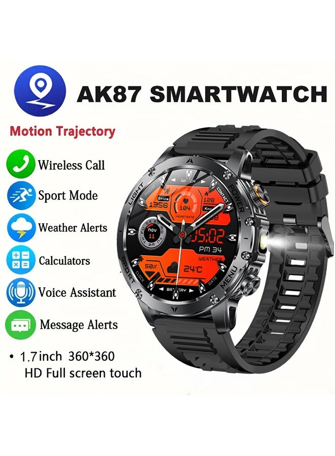 Compare LED MenS Smart Watch with Wireless Calling 1.7 HD Large Screen, 1000mAh Battery, Long Standby Time, Flashlight, Fitness Tracker Watch, 100+ Sports Modes, Voice Assistant at KSA Price