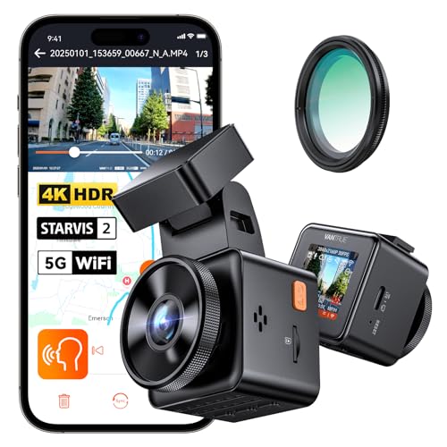 Vantrue E1 Pro 4K Mini Dash Cam Front,…
