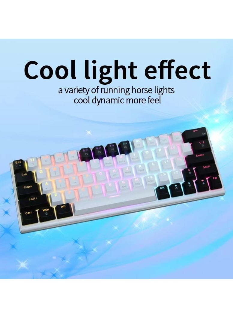 63key Detachable Type-C wired plug-in game mechanical…