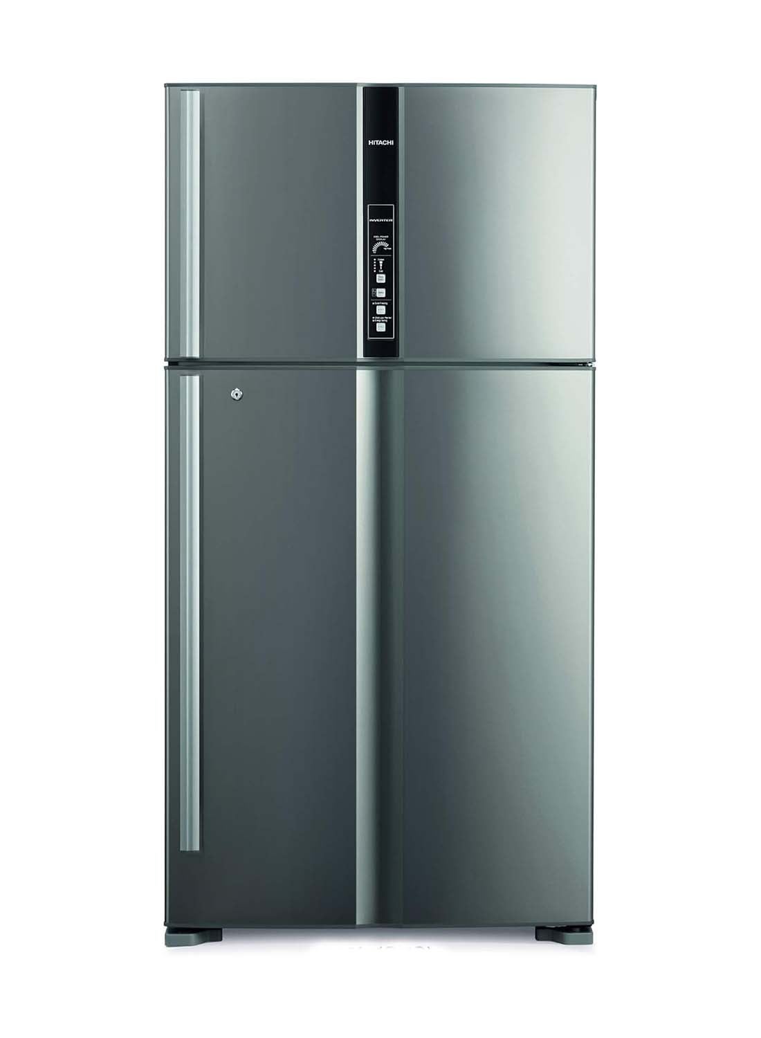 Compare 820L Gross Top Mount Double Door Premium Refrigerator, 10 Year Warranty on Inverter Compressor2 Door Fridge, Dual Fan CoolingLED Control PanelTwist Ice Tray  RV820PUK1K1BSL Brilliant Silver at KSA Price