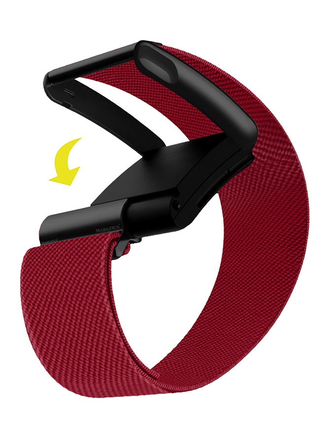 Compare Adjustable Nylon Sport Strap Compatible with Whoop Life MG – Breathable and Waterproof Replacement Wristband red at KSA Price