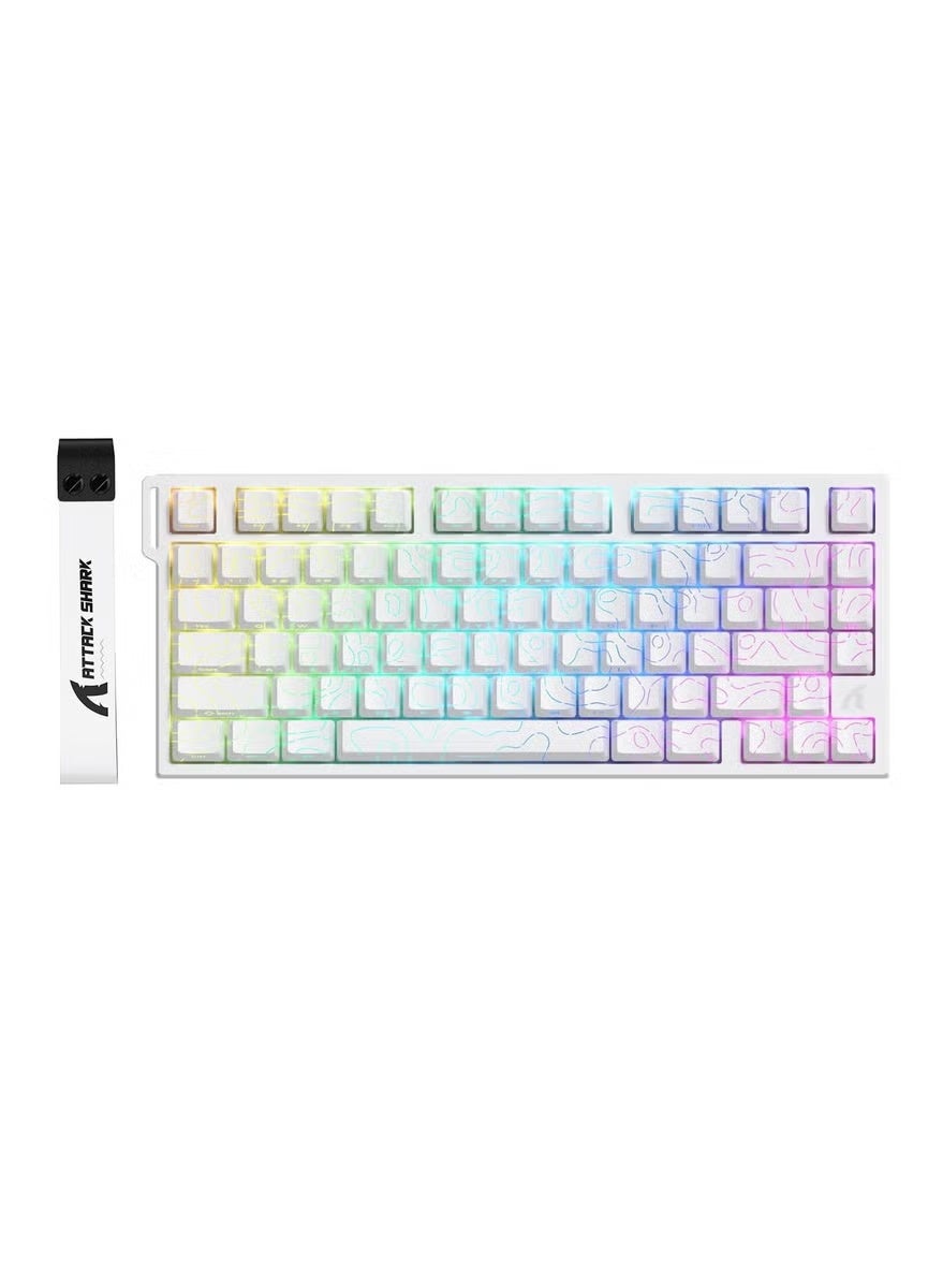 Compare R82HE Rapid Trigger Wired Mechanical Gaming Keyboard TKL NKRO with 8K Polling,0.005mm RT Accuracy,256K Scan Rate,5 Layer Sound Damped,Hall Effect Magnetic Switch for PC MacWhite Contour at KSA Price
