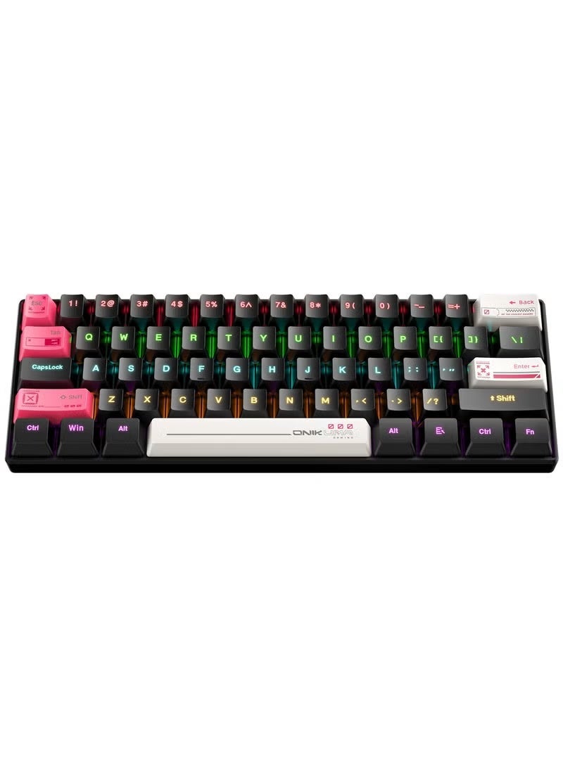 Compare G55 Mechanical Gaming Keyboard,61 Keys Ultral Compact Wired Keyboard with RGB Backlit,Easy to Carry on Business Trip,for PCMac Gamer at KSA Price