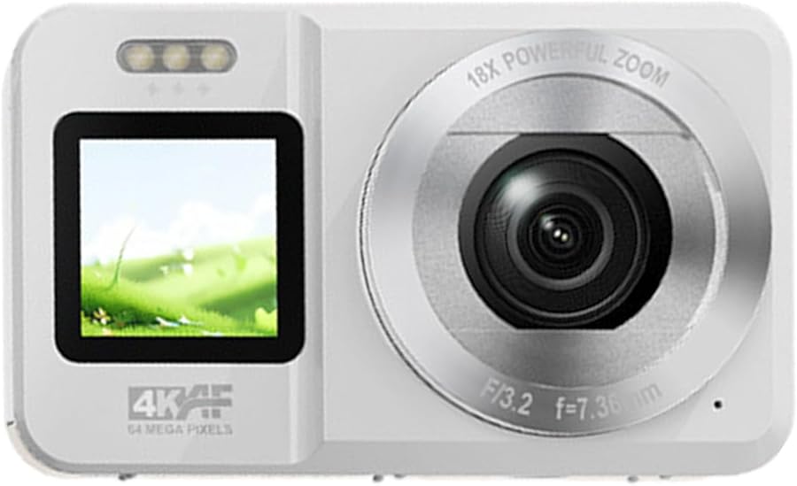 4K UHD 64MP Dual Screen Digital Camera 18X…