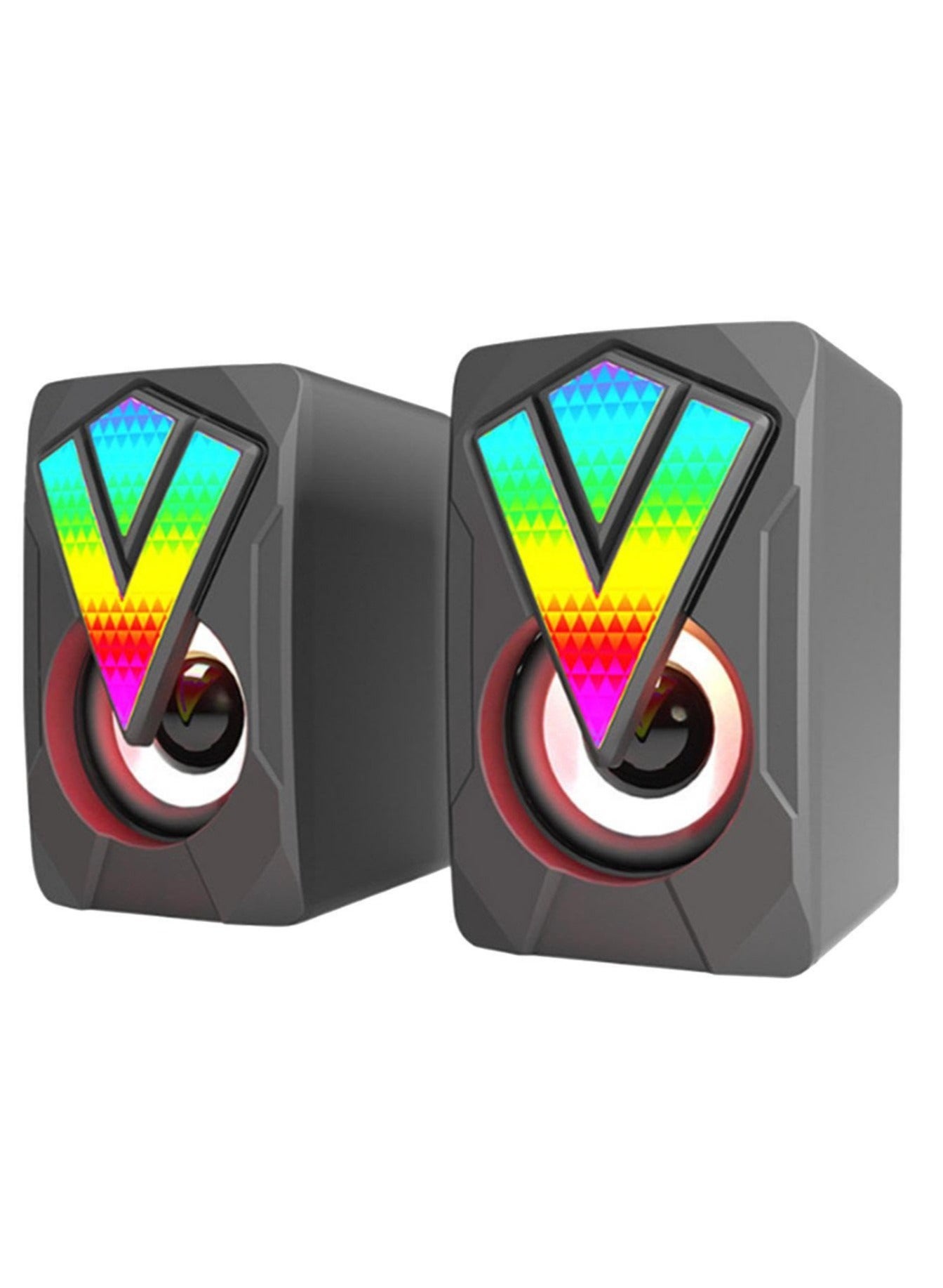 Compare RGB PC Speakers, Desktop Speaker for Game Monitor  Wired USB Speaker for Notebook Computer Music and Desk USB Port Sound System, 3.5 mm Audio Connection, Sound System with Clear Sound for Computer at KSA Price