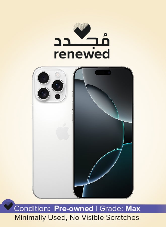 Compare Renewed  iPhone 16 Pro Max Dual SIM 256GB White Titanium 5G Without FaceTime  Physical Dual SIM Version at KSA Price