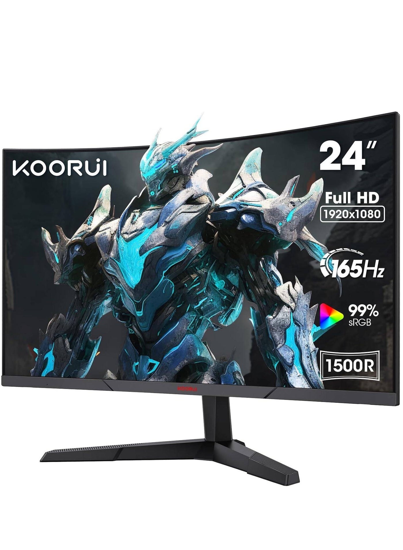 Compare KOORUI 24 FHD 1080P Curved VA Gaming Monitor, 165Hz Refresh Rate, 1ms Resposne Time, Adaptive Sync, 8bit 16.7 Million Color with sRGB 99%, HDMI X2 DP, VESA Compatible, Black | 24E6CA at KSA Price