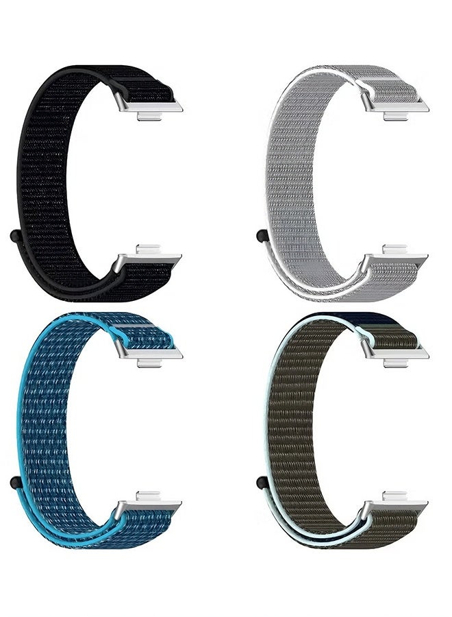 4pcs Nylon Woven Strap, Suitable For Huawei Fit…