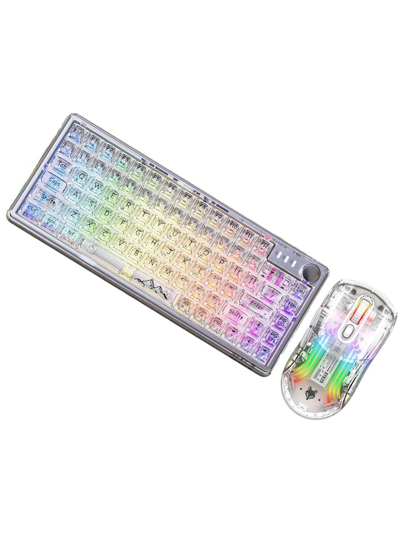 Wireless Keyboard and Mouse set Transparent…