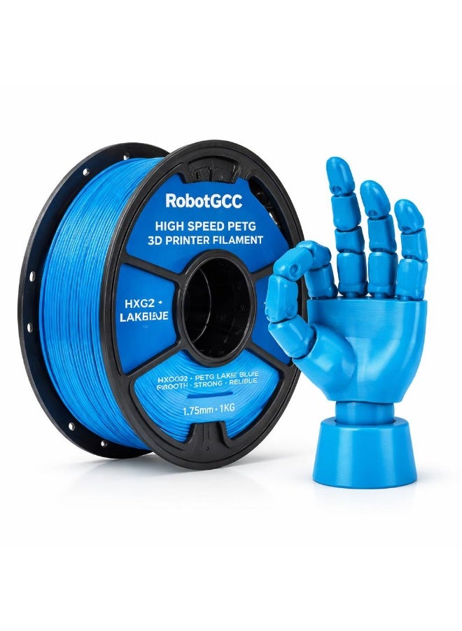 Compare RobotGCC PETG Lake Blue 3D Printer Filament 1.75mm 1KG, Durable LowWarping Material, Fresh Lake Blue PETG for Marine Components and OutdoorStyle Models at KSA Price