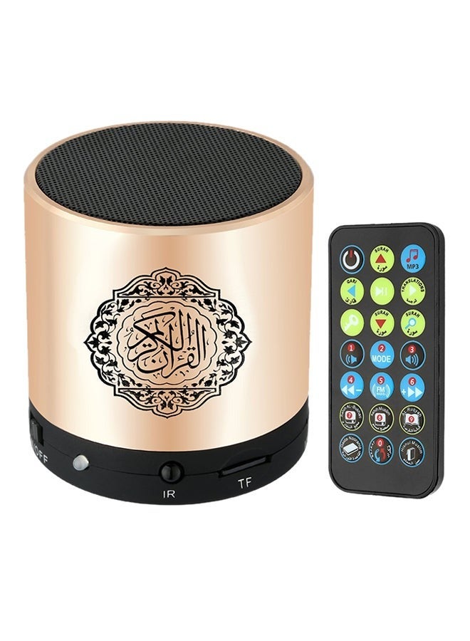 Compare Remote Control Speaker Portable Quran Speaker MP3 Player 8GB TF FM Quran Koran Translator USB Rechargeable Speaker Gold at KSA Price
