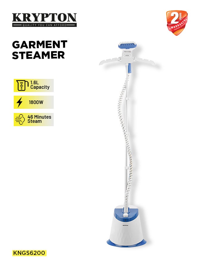 Compare Garment Steamer with 1.6L Water Tank, Adjustable Telescopic Rod, 1800W Power for Wrinkle Removal, Softening & Straightening – Ideal for All Fabrics, Compact & Easy to Store, Ergonomic Grip, Continuous Steam for 46 Minutes 1.6 L 1800 W KNGS6200 BlueW at KSA Price