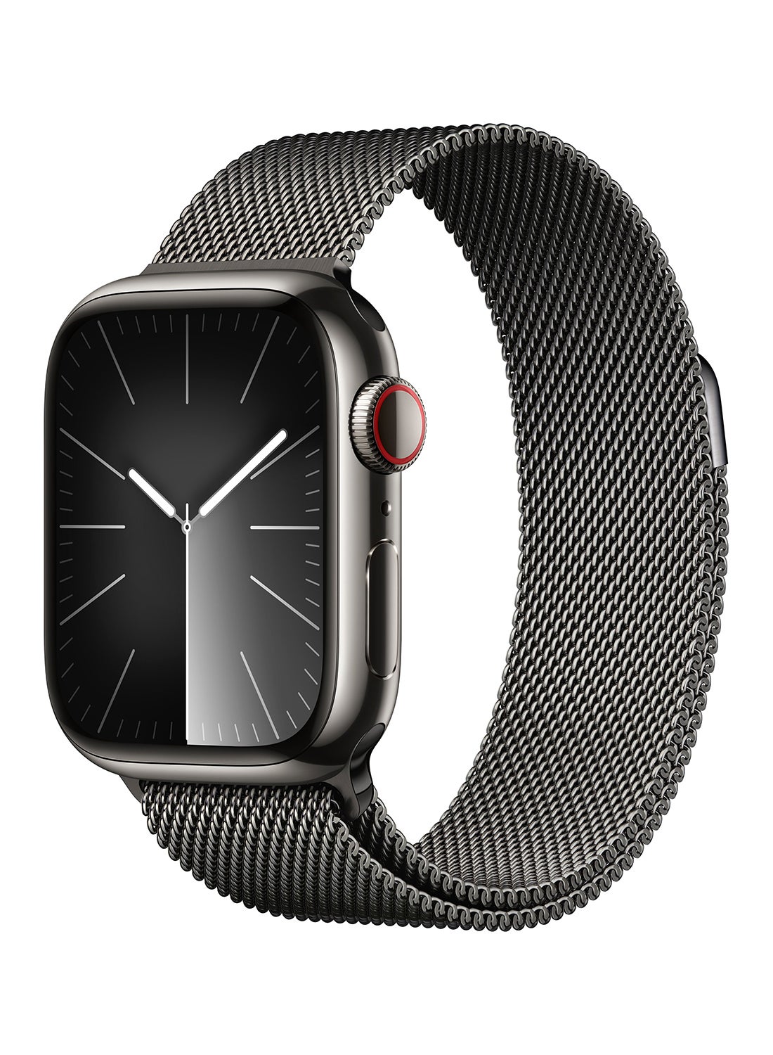 Compare Watch Series 9 GPS + Cellular 45mm Graphite Stainless Steel Case With Graphite Milanese Loop at KSA Price