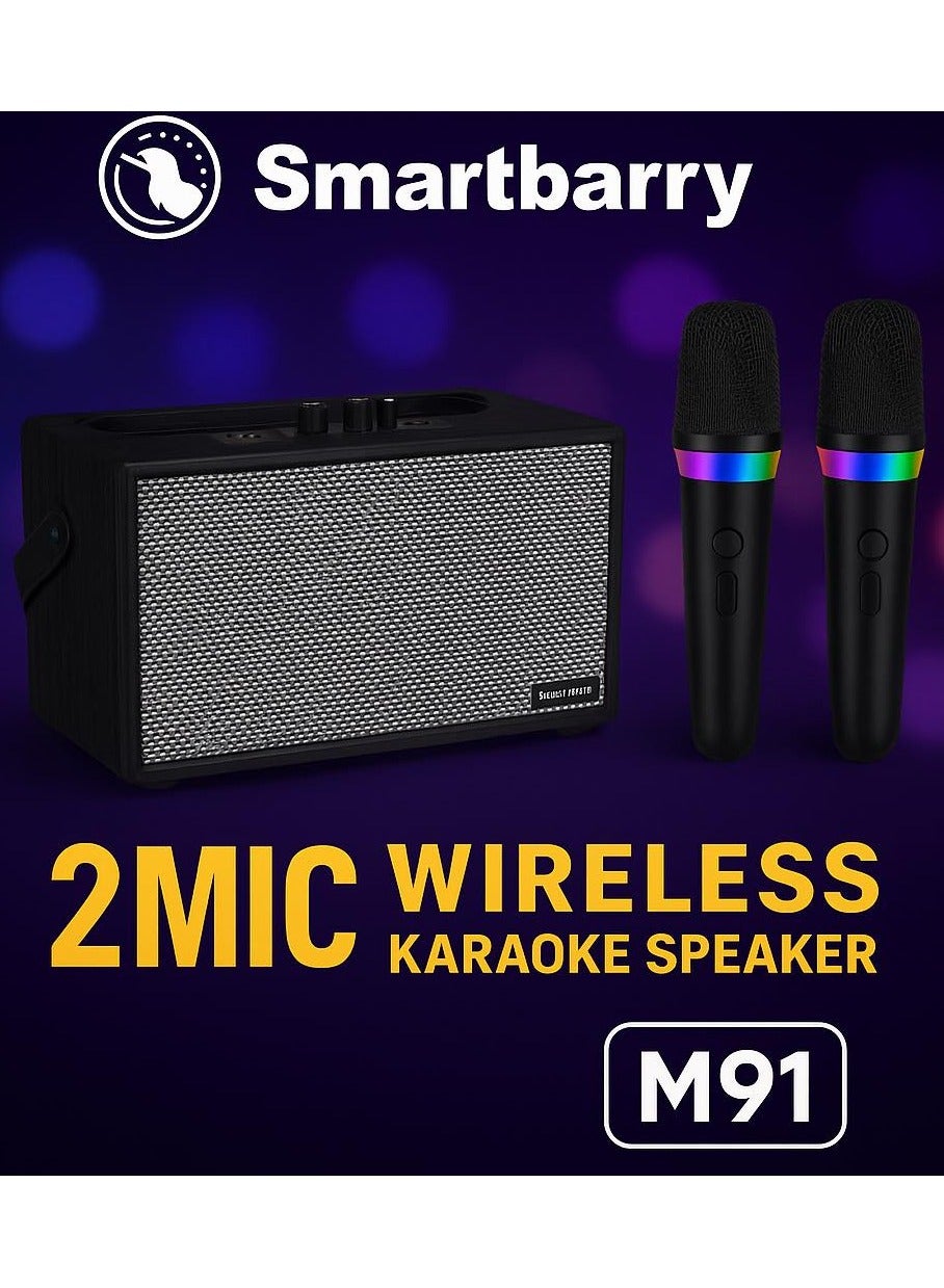 Smartbarry M91 Portable Karaoke System with Dual…