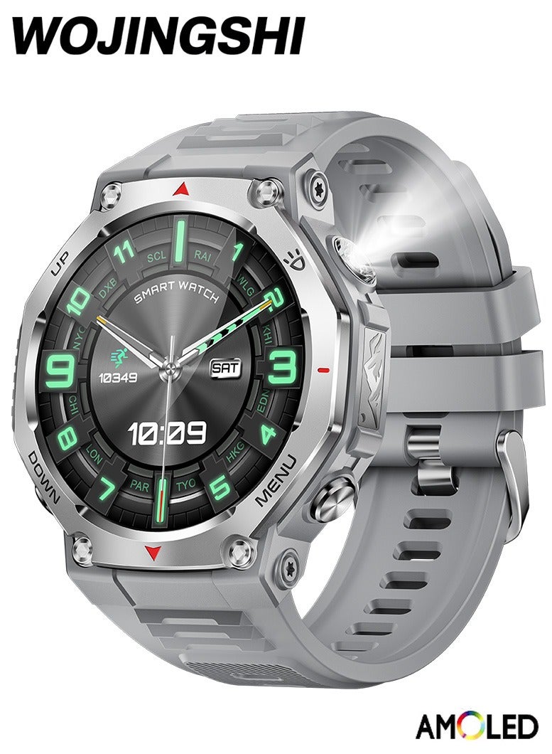 Compare Shenzhen brand WOJINGSHI KT85 mens sports smartwatch, featuring an AMOLED ultrahighdefinition display, IPX85ATM, heart rate monitoring, blood oxygen monitoring, sleep monitoring, Bluetooth calling, and 100+ sports modes: supports running, c at KSA Price