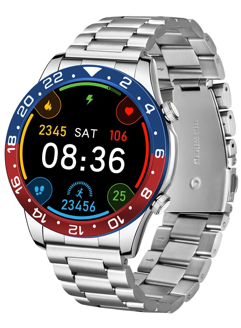 Compare Mens Smartwatch 1.43 Amoled HD Full Touch Screen Fitness Tracker Heart Rate Sleep Monitor Business Sports Smart Watch for Men at KSA Price