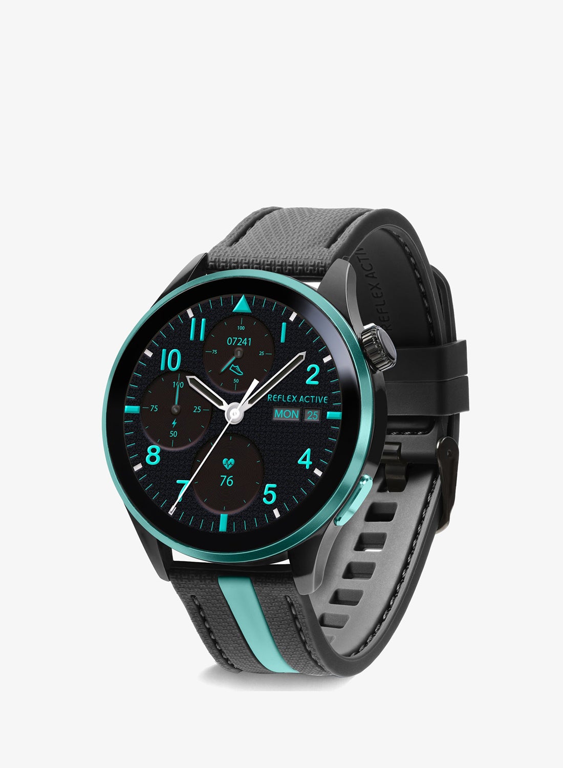 Compare Venture 400 R Series 54 AMOLED GPS Smart Calling Watch, Black and Green Silicone Strap at KSA Price