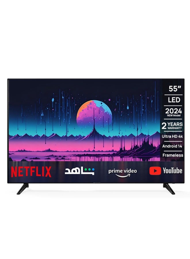 Compare GeneralGold 55 Android Smart TV 2024 Model Ultra HD 4K | LED Display | 8GB ROM | 2x USB 3 x HDMI | Netflix | YouTube | Prime Video | Shahid at KSA Price