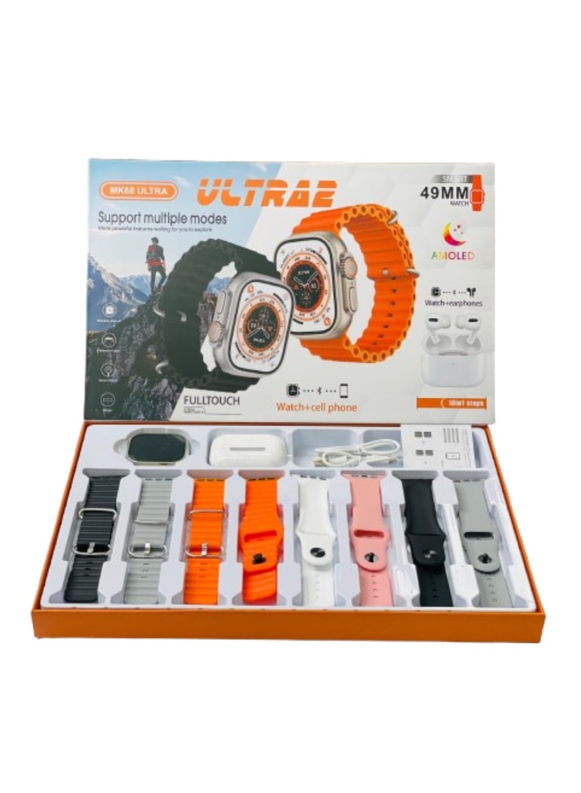 10 in1 Smart Watch Ultra with Earphones Or…