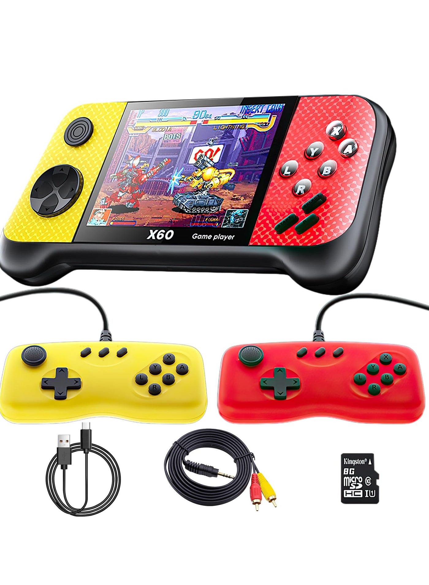Compare Handheld Game Console, Retro Game Console Builtin 4849 Classic Games, 3.5inch TFT LCD Screen, 10 Emulators, MP3MP4Ebook  TV OUT  Portable Game Player with 2 Gamepads at KSA Price