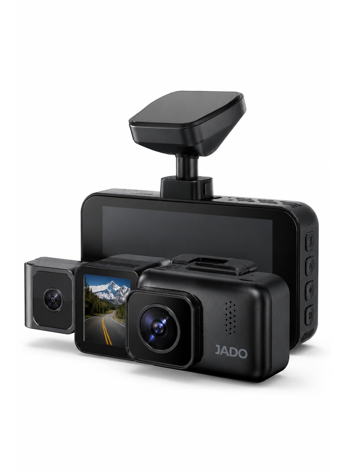 JADO D370S 3-Channel Dash Cam, Up to 4K Front,…