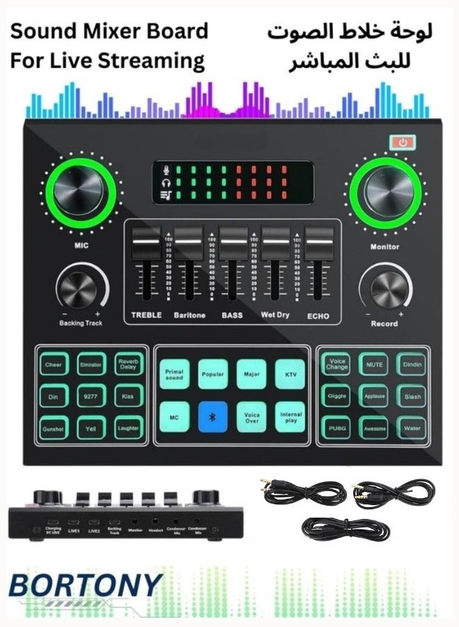 Sound Mixer Board For Live Streaming Voice Changer…