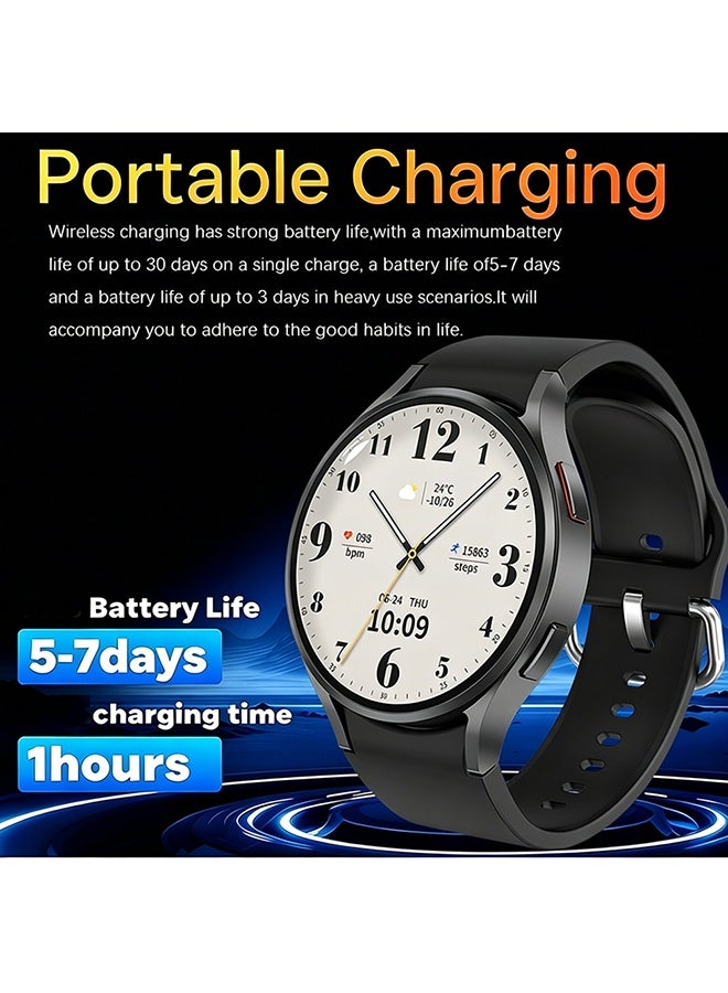 Compare Smart Watch for Men Women, 1.4inch HD Screen Fitness Tracker 100+ Exercise Modes, Sleep Monitor, Pedometer, Smart Watch Compatible With Android And IOS, Black Silicone at KSA Price