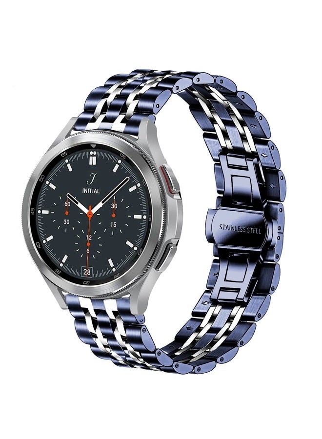 Compare Bands Compatible with Galaxy Watch 66 Classic  55 ProGalaxy Watch 44 ClassicGalaxy 3 41mm, 20mm Solid Stainless Steel Metal Replacement Strap for Women Men Bluesilver at KSA Price