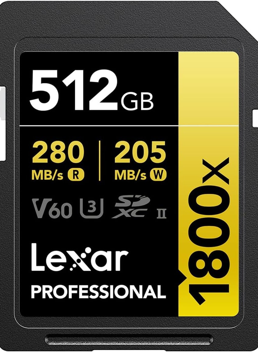 Compare Lexar 512GB Professional 1800x SDXC™ UHSII cards 512 GB at KSA Price