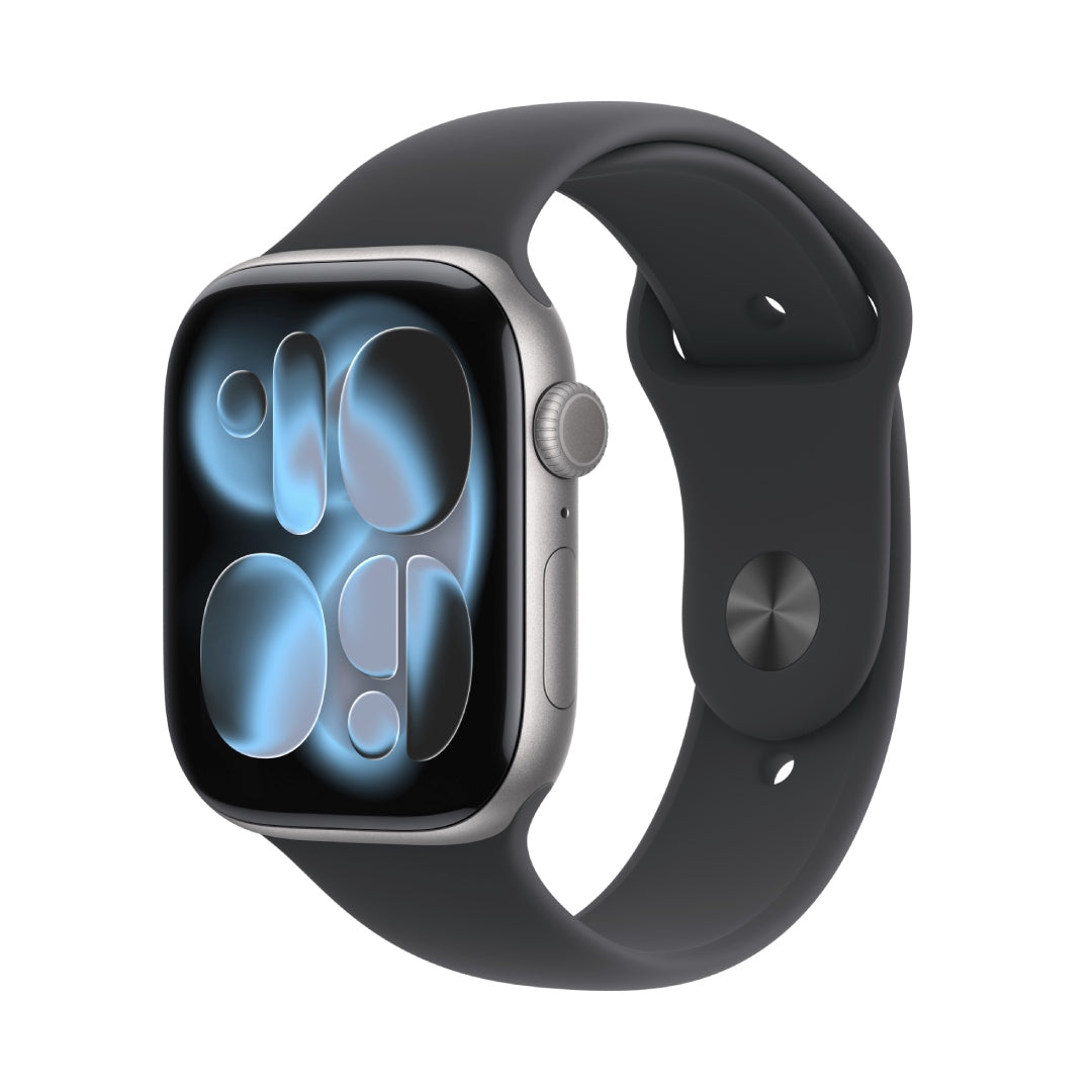 Compare Apple Watch Series 11&nbsp;GPS&nbsp;46mm&nbsp;Space Grey Aluminium Case with Black Sport Band  ML at KSA Price