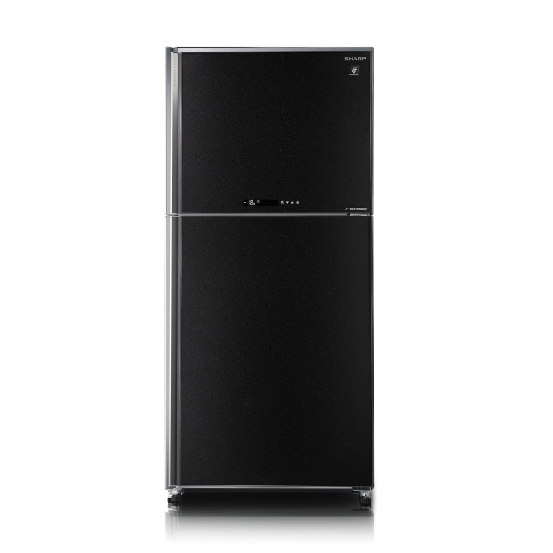 Compare Sharp Top Mount Refrigerator with Plasmacluster Technology 494L Inverter Black Glass Door at KSA Price
