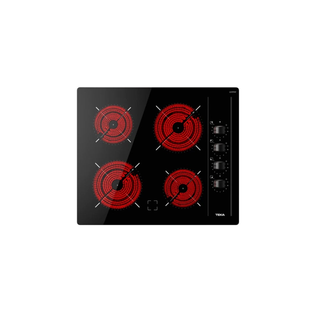 Compare Teka Vitroceramic Hob with Black Ergonomic Knob and 4 cooking zones Black Glass at KSA Price