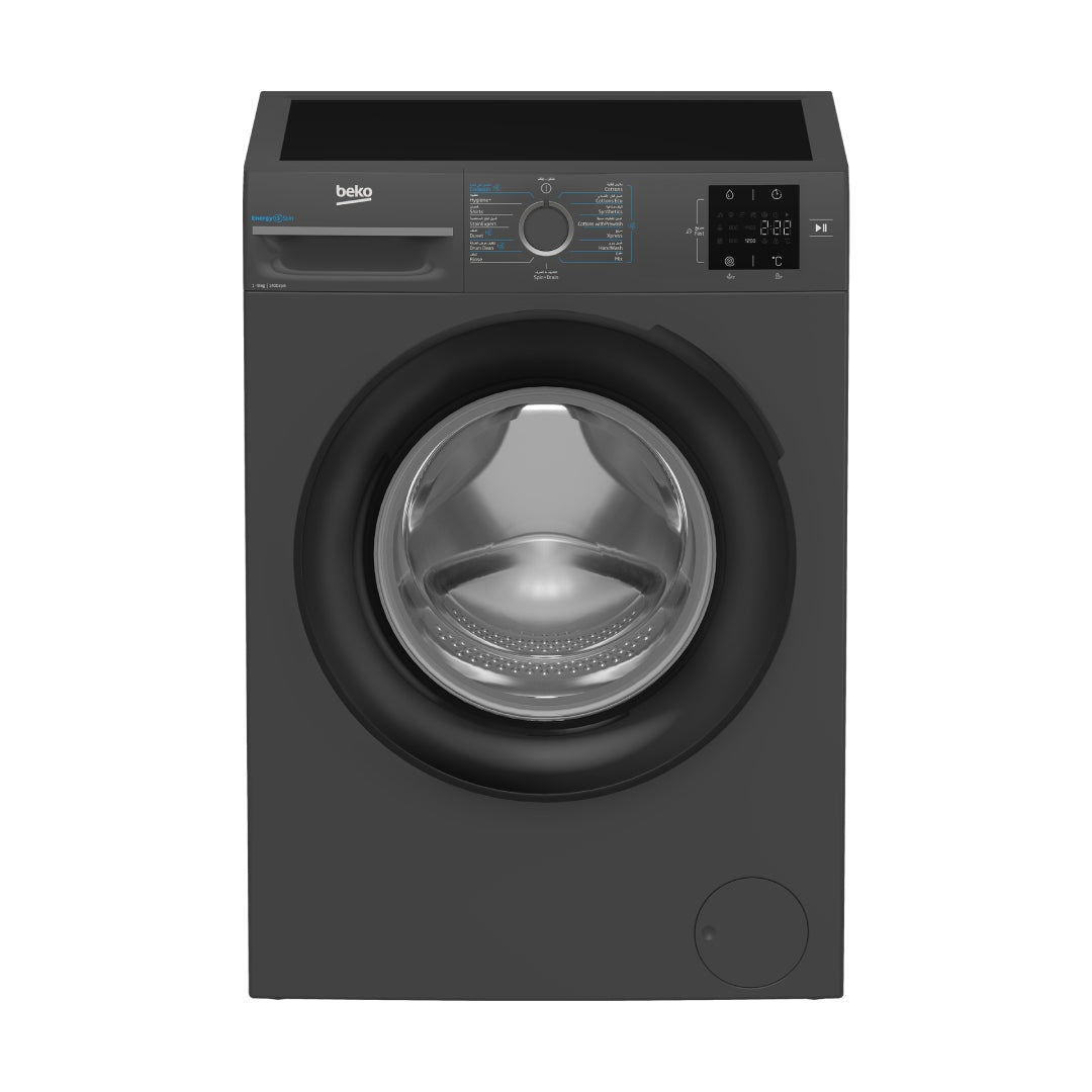 Compare Beko Front Load Washer 9Kg 14 Program Black at KSA Price
